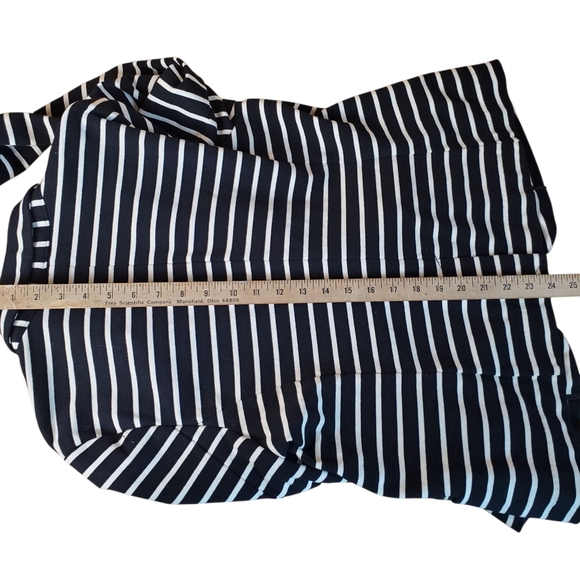 a new day Black and White Striped Blazer. Cotton Knit. XL. A0012 - Picture 9 of 10